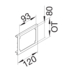 Zeichnung Geräteblende für Geräteeinbau CEE PVC